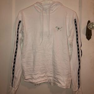 VS/PINK White Hoodie with Silver Sequin Detail